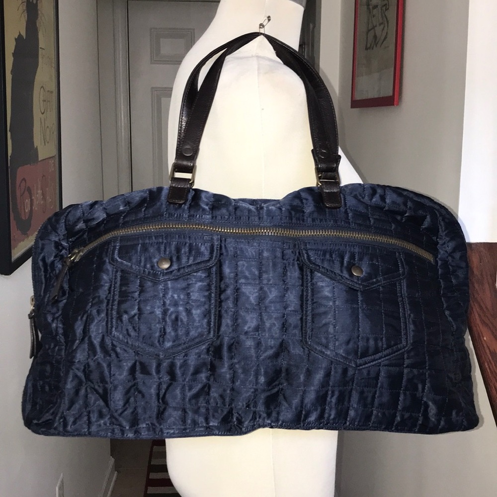 Large MIU MIU Royal Blue Quilted Nylon Tote Bag😘 - Picture 2 of 8